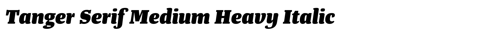Tanger Serif Medium Heavy Italic image